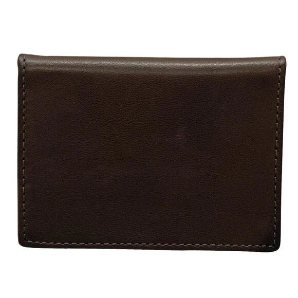 Auth COACH - Dark Brown Leather Card Case - Picture 7 of 9